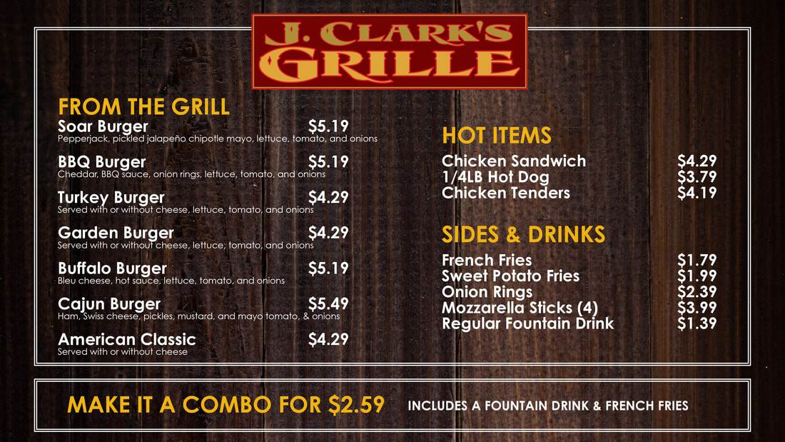j clarks menu
